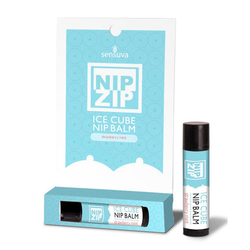 Bálsamo para pezones Sensuva Nip Zip Ice Cube con sabor a fresa y menta